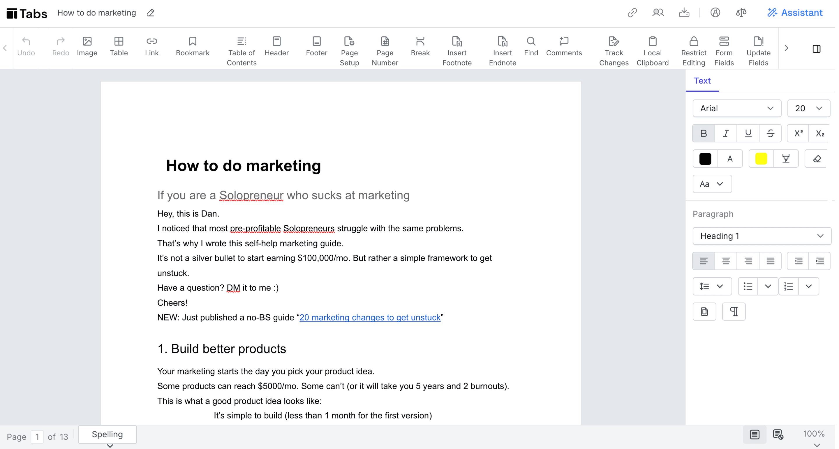 Modern Document Editor
